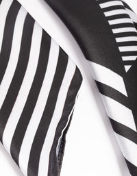 Black & White Fabric Geometric Stripe Scarf - link has visual effect only