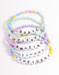 Kids Bead Brave Word Bracelet 5-Pack - link has visual effect only