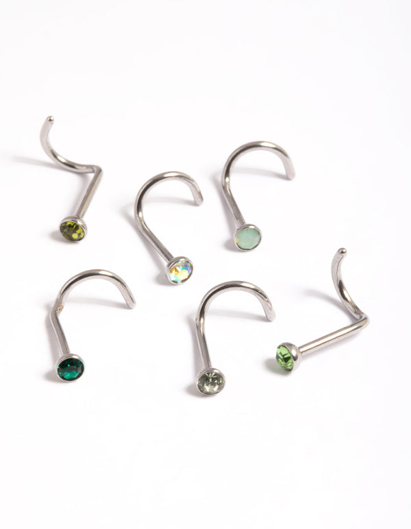 Surgical Steel Basic 6-Pack Nose Studs