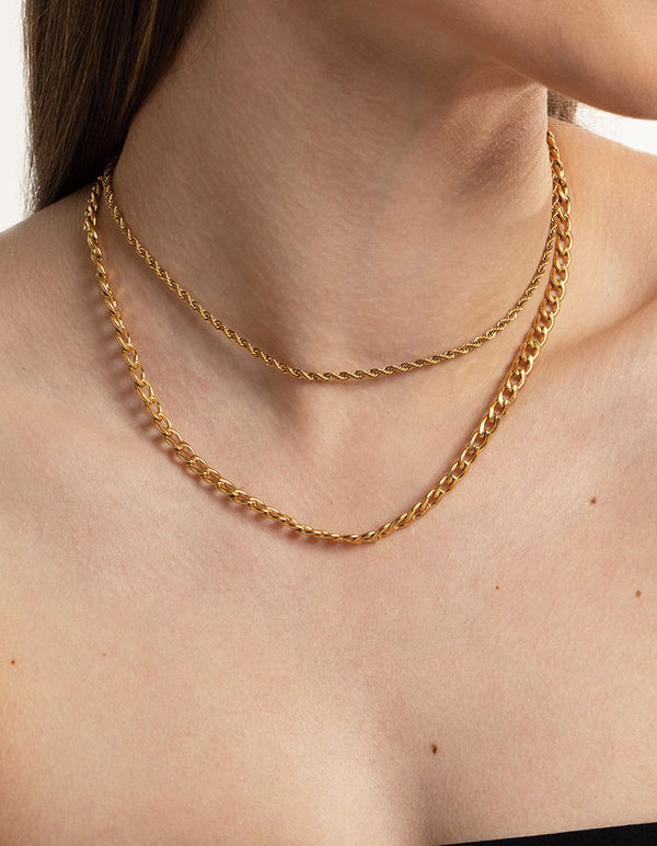 Ever Dainty Gold Double Chain Bracelet - Waterproof Jewelry