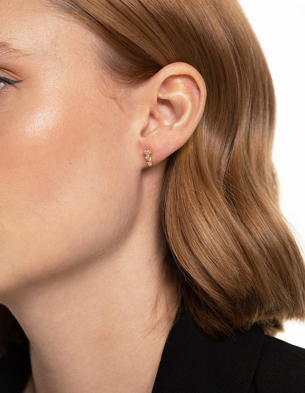 Gold Plated Sterling Silver Ascended Crawler Earrings