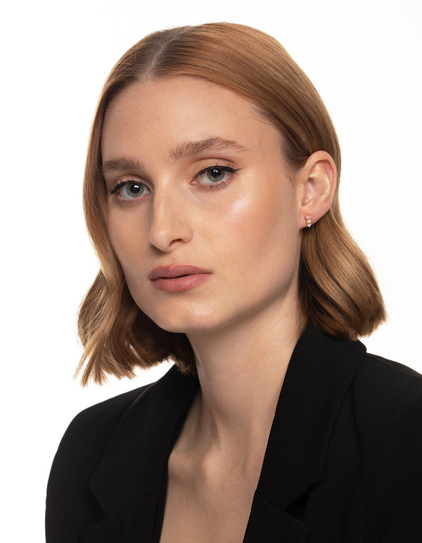 Gold Plated Sterling Silver Ascended Crawler Earrings