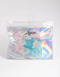 Kids Frosted Flower Claw Clip Pack - link has visual effect only
