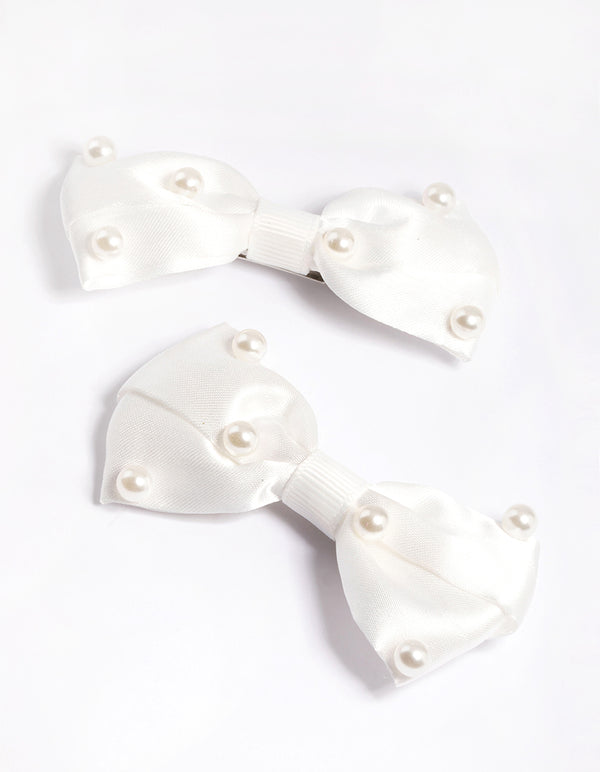 Kids Pearl Bow Clip Pack