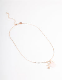 Rose Gold Rose Quartz Love Necklace - link has visual effect only