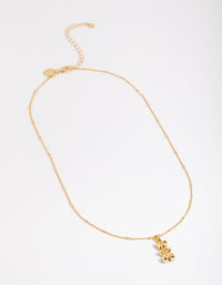Gold Plated Bear Ball Necklace - link has visual effect only