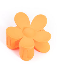 90s Orange Daisy Flower Claw Clip - link has visual effect only