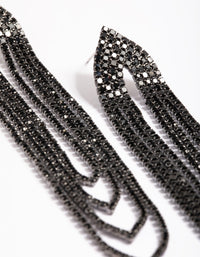 Silver Oval Cupchain Drop Earrings - link has visual effect only