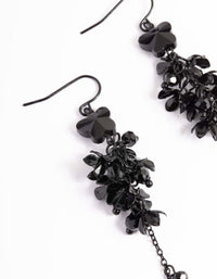 Black Floral Butterfly Drop Earrings - link has visual effect only