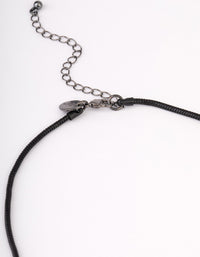 Black Long Snake Chain Knot Necklace - link has visual effect only