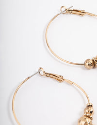 Antique Gold Pearl Hoop Jhumka Earrings - link has visual effect only