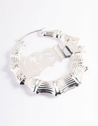 Silver Babe Bamboo Hoop Earrings - link has visual effect only