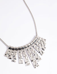 Rhodium Molten Spray Pendant Necklace - link has visual effect only