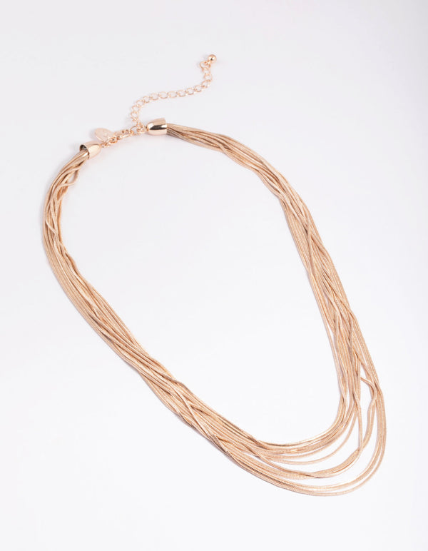 Rose Gold Coated Chain Necklace