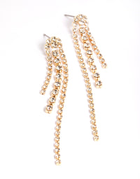 Gold Diamante Cupchain Earrings - link has visual effect only