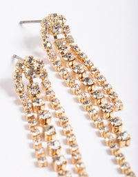 Gold Diamante Cupchain Earrings - link has visual effect only