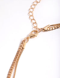 Gold Dainty 2 Row Chain Necklace - link has visual effect only