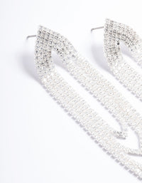 Cubic Zirconia Oval Cupchain Drop Earrings - link has visual effect only