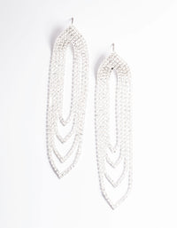 Cubic Zirconia Oval Cupchain Drop Earrings - link has visual effect only