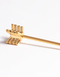 Gold Plated Surgical Steel Arrow Industrial Bar - link has visual effect only