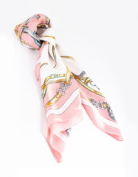 Fabric Blush Chain Print Scarf - link has visual effect only