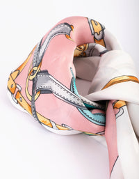 Fabric Blush Chain Print Scarf - link has visual effect only