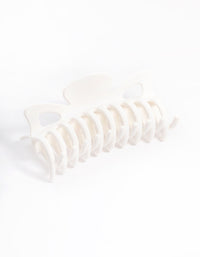 White Acrylic Triangle Cut Out Claw Clip - link has visual effect only
