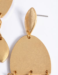 Worn Gold Metal Drop Earrings - link has visual effect only