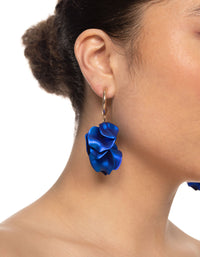 Gold Coated Petal Huggie Earrings - link has visual effect only
