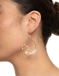 Gold Pearl Reef Flower Drop Earrings - link has visual effect only