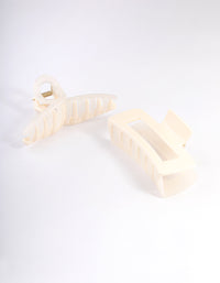 White Plastic Two Tone Claw Pack - link has visual effect only