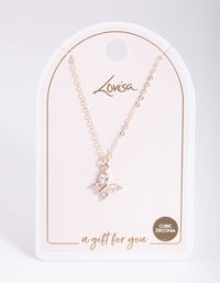 Rose Gold Asymmetrical Butterfly Necklace - link has visual effect only