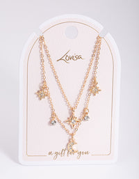 Gold Diamante Celestial Statement Necklace - link has visual effect only