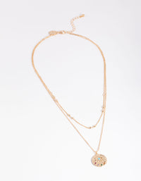 Gold Evil Eye Layered Disc Necklace - link has visual effect only