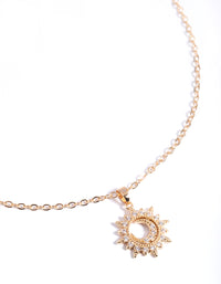 Gold Dainty Sunray Necklace - link has visual effect only