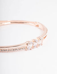 Rose Gold Oval Stone Diamante Bracelet - link has visual effect only