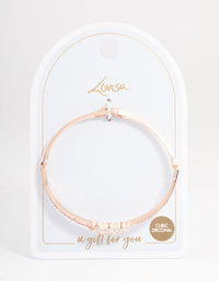 Rose Gold Oval Stone Diamante Bracelet - link has visual effect only