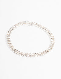 Silver Classic Cupchain Tennis Bracelet - link has visual effect only