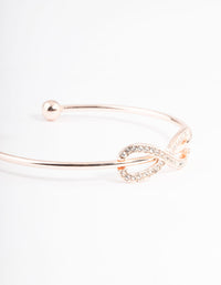 Rose Gold Infinity Open Cuff Bracelet - link has visual effect only