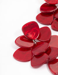 Red Coated Drop Earrings - link has visual effect only