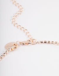 Rose Gold Marquise Droplet Earrings & Necklace Set - link has visual effect only
