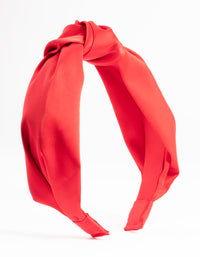 Red Fabric Twist Knot Headband - link has visual effect only