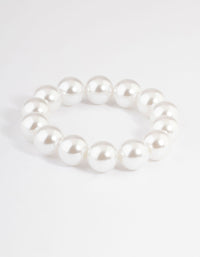 Bead Large Pearly Stretch Bracelet - link has visual effect only