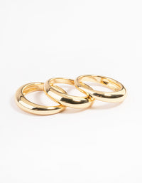 Gold Plated Medium Dome Ring Pack - link has visual effect only