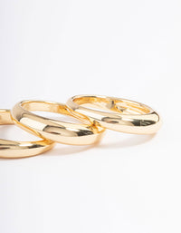 Gold Plated Medium Dome Ring Pack - link has visual effect only
