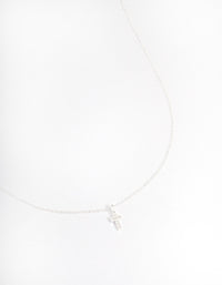 Sterling Silver Cubic Zirconia Small Cross Necklace - link has visual effect only