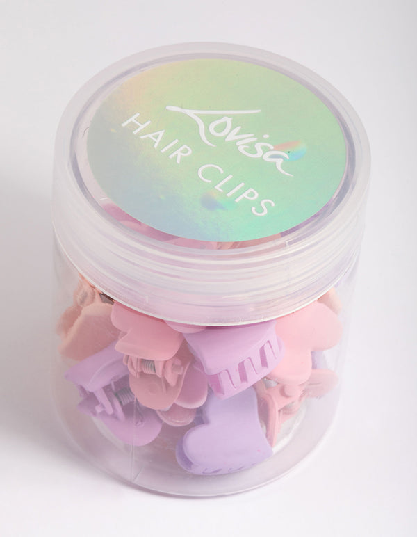 Plastic Mini Hearts Claw Tub 20-Pack