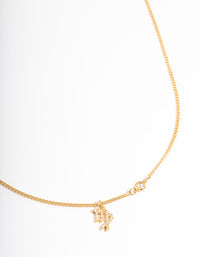 Gold Plated Virgo Necklace with Cubic Zirconia Pendant - link has visual effect only