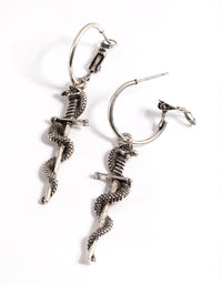 Silver Dager Twist Hoop Earrings - link has visual effect only