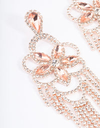 Rose Gold Mini Statement Glam Drop Earrings - link has visual effect only